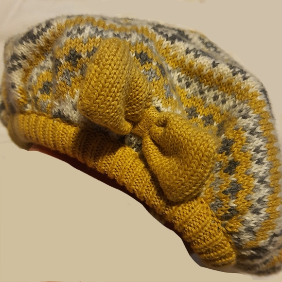 NWT Cynthia Rowley NY 3-6 month baby girl knitted crochet beret hat with bow - Picture 11 of 12